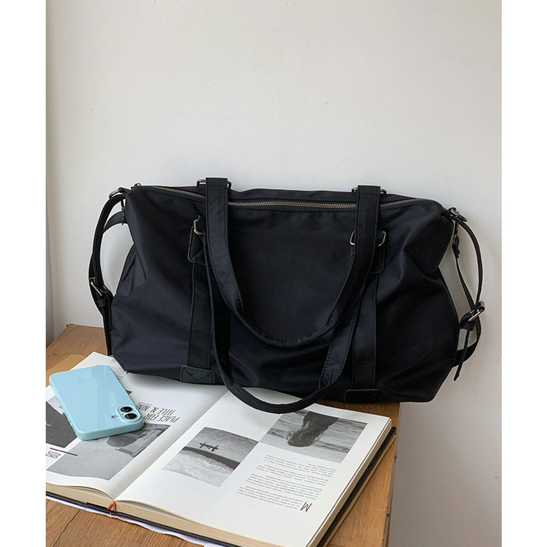 ミニミニストア miniministore 大容量トートバッグA4通勤通学斜め掛け鞄 (アイボリー) アイボリー