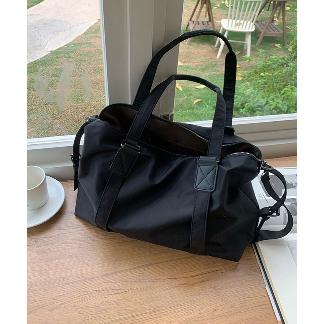 ミニミニストア miniministore 大容量トートバッグA4通勤通学斜め掛け鞄 (アイボリー) アイボリー