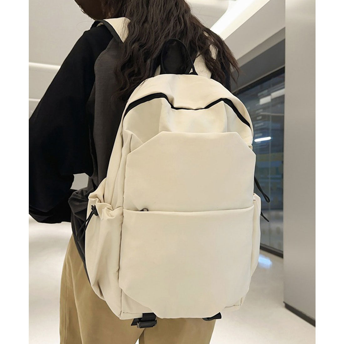 ミニミニストア miniministore リュックサック ユニセックス 大容量A4 (アイボリー) アイボリー