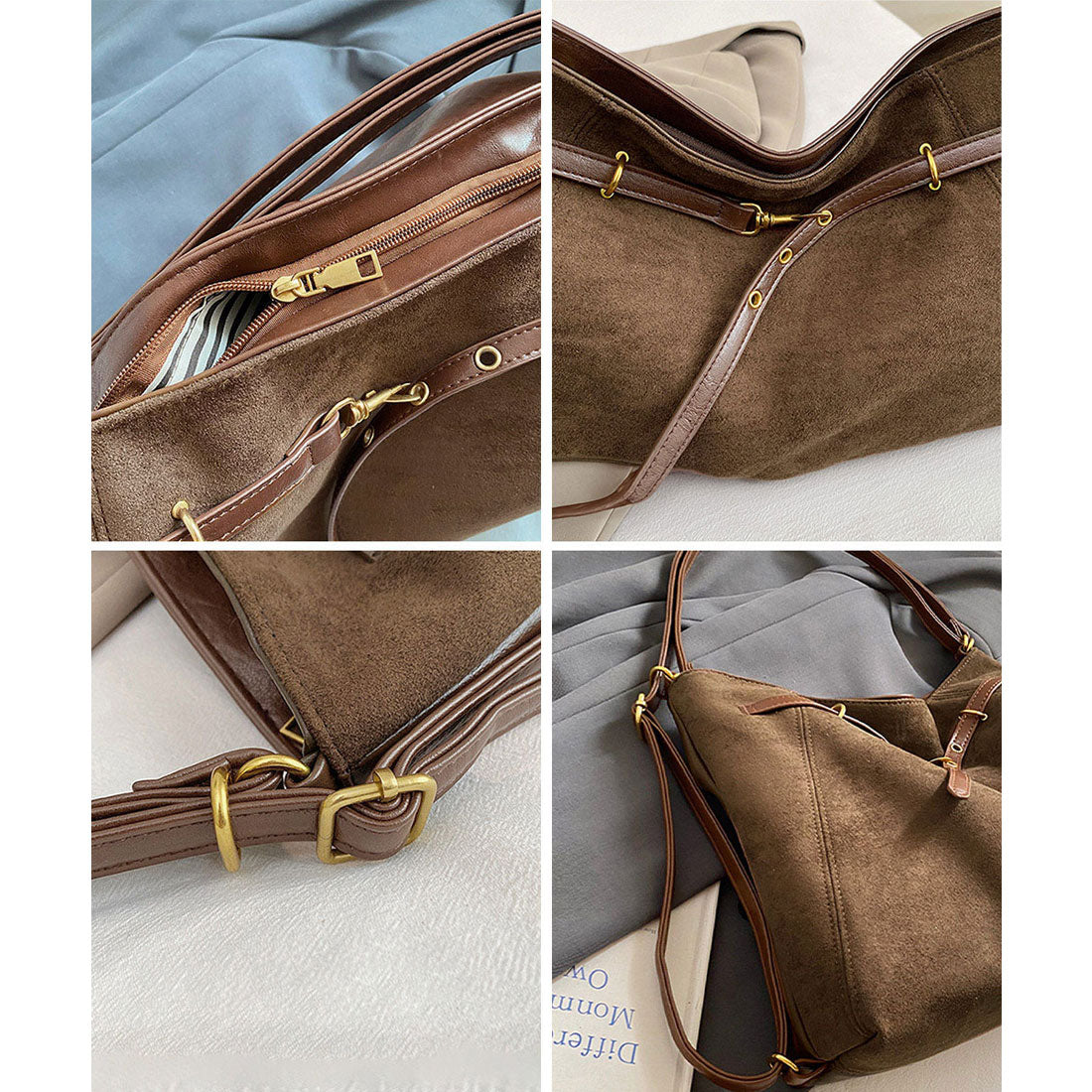 ミニミニストア miniministore トートバッグ スエード調ショルダーバッグ (ベージュ) ベージュ