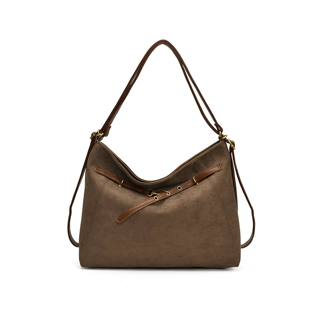 ミニミニストア miniministore トートバッグ スエード調ショルダーバッグ (ベージュ) ベージュ