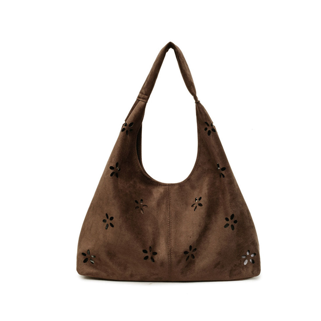 ミニミニストア miniministore 花柄カットスエード調トートバッグポーチ付 (ベージュ) ベージュ