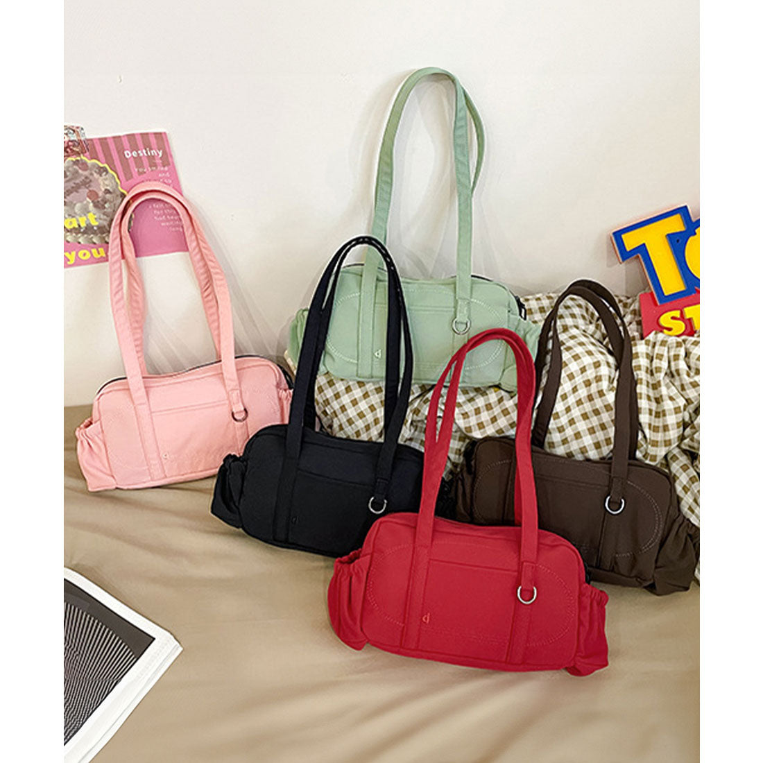 ミニミニストア miniministore ナイロントートバッグ ミニボストンバッグ (レッド) レッド