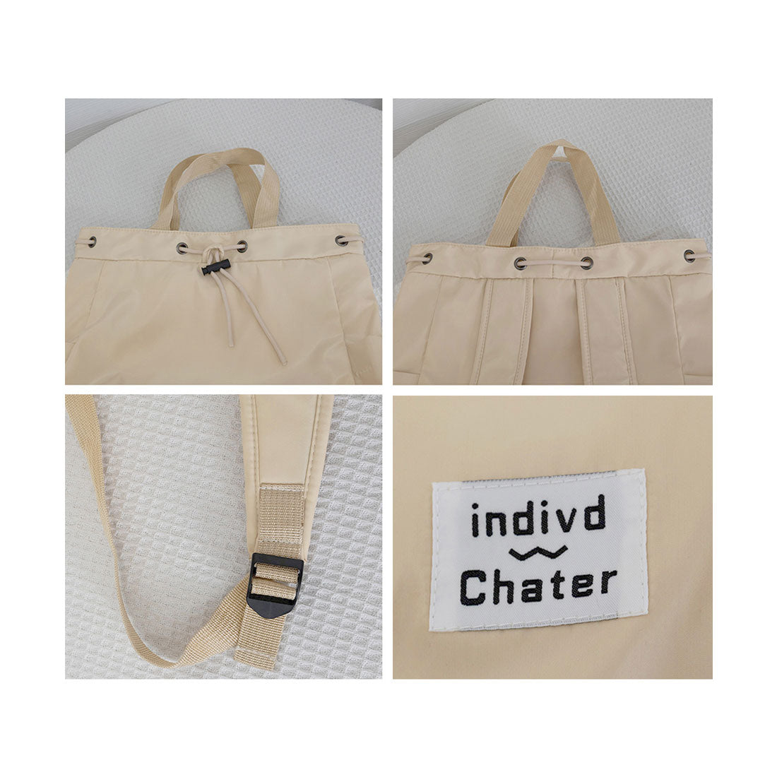 ミニミニストア miniministore ナイロンリュック 巾着トートバッグ韓国風 (サックスブルー) サックスブルー