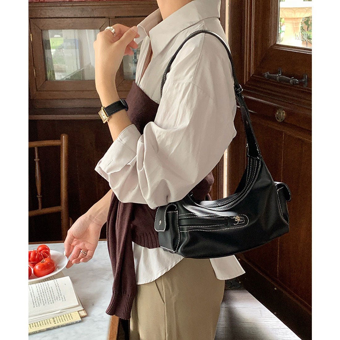 ミニミニストア miniministore ショルダーバッグレディース 肩掛け韓国風 (ホワイト) ホワイト