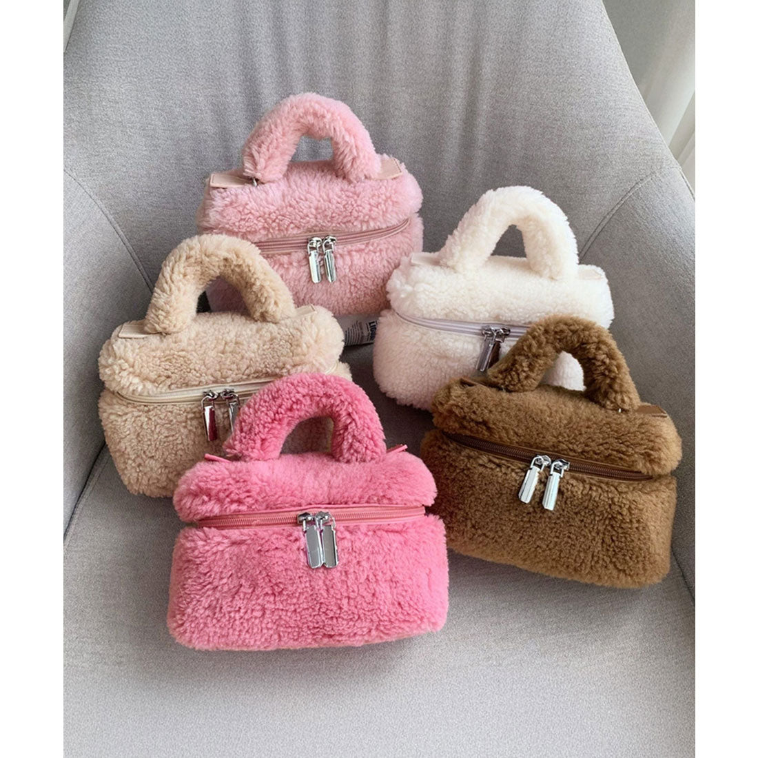 ミニミニストア miniministore ボアショルダーバッグ もこもこミニバッグ (ブラウン) ブラウン