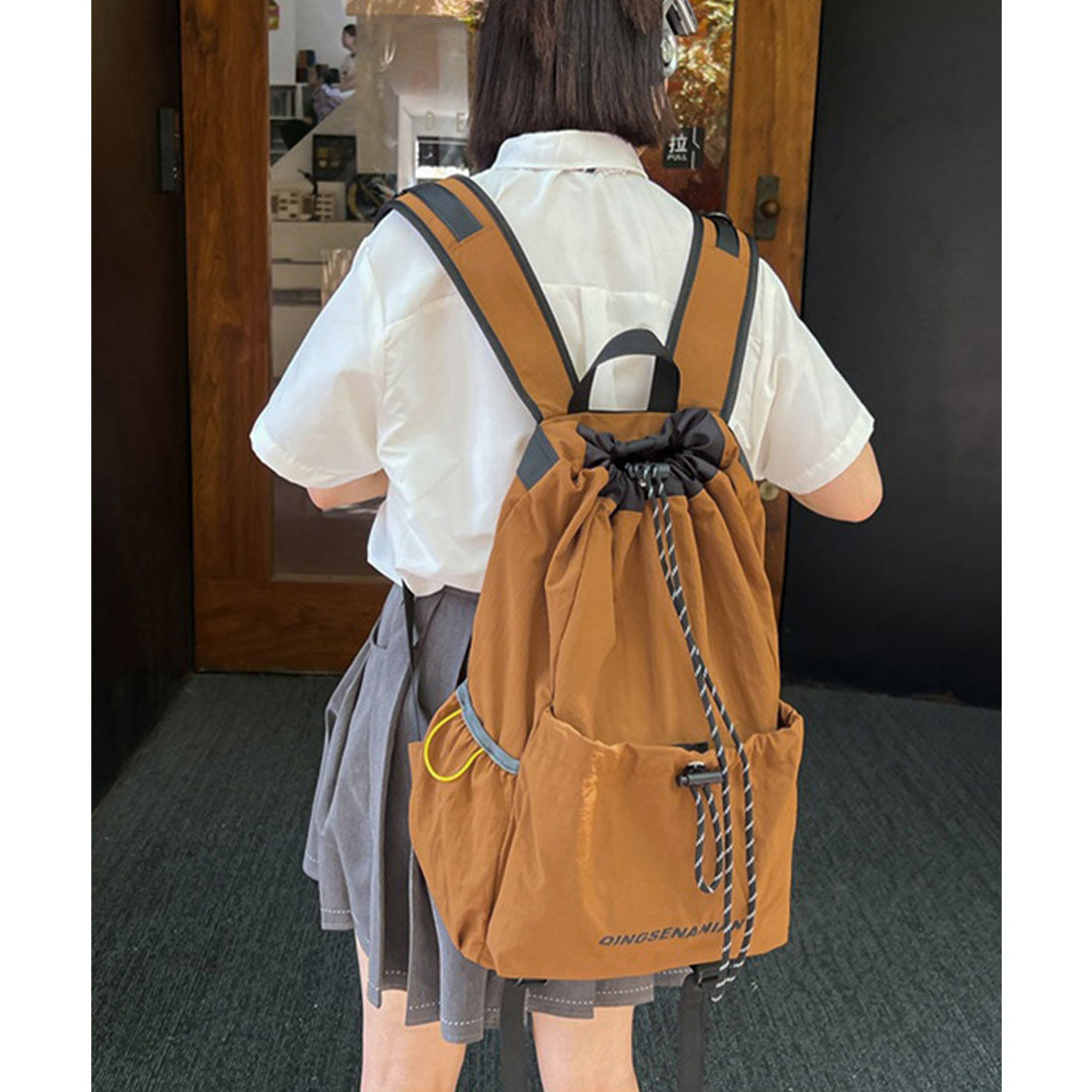 ミニミニストア miniministore パラコード巾着リュック大容量バックパック (ブラック) ブラック