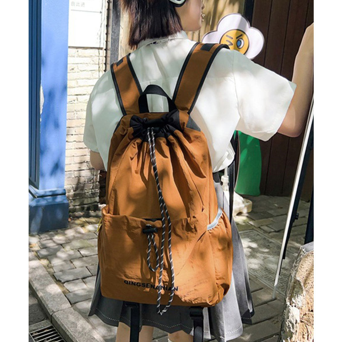 ミニミニストア miniministore パラコード巾着リュック大容量バックパック (ブラック) ブラック