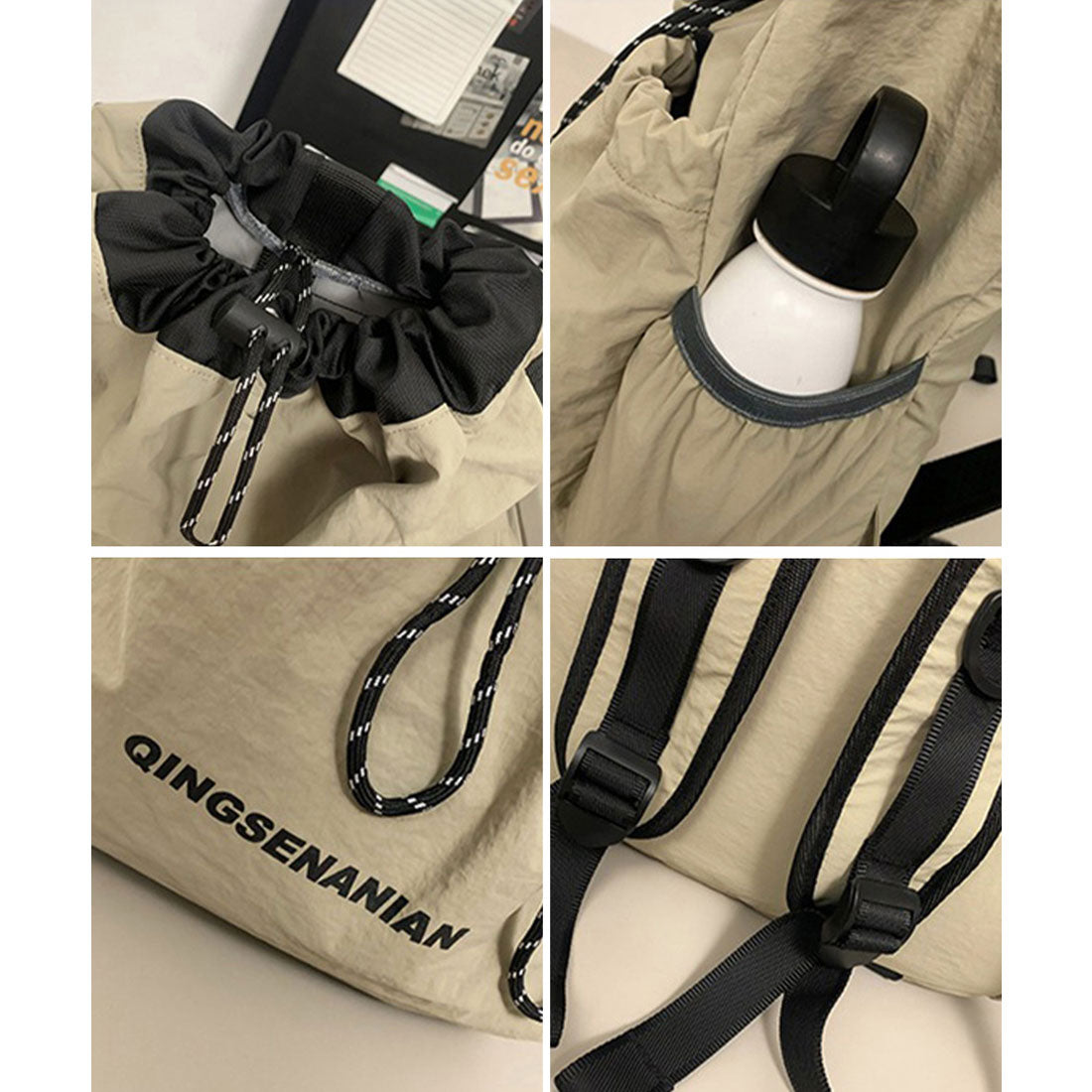 ミニミニストア miniministore パラコード巾着リュック大容量バックパック (ブラック) ブラック