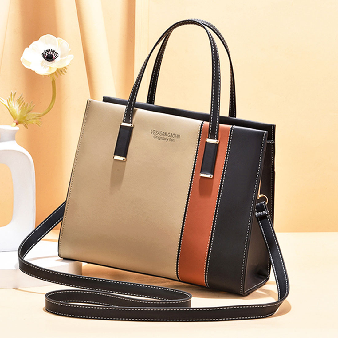 Women's color-matched handbags
