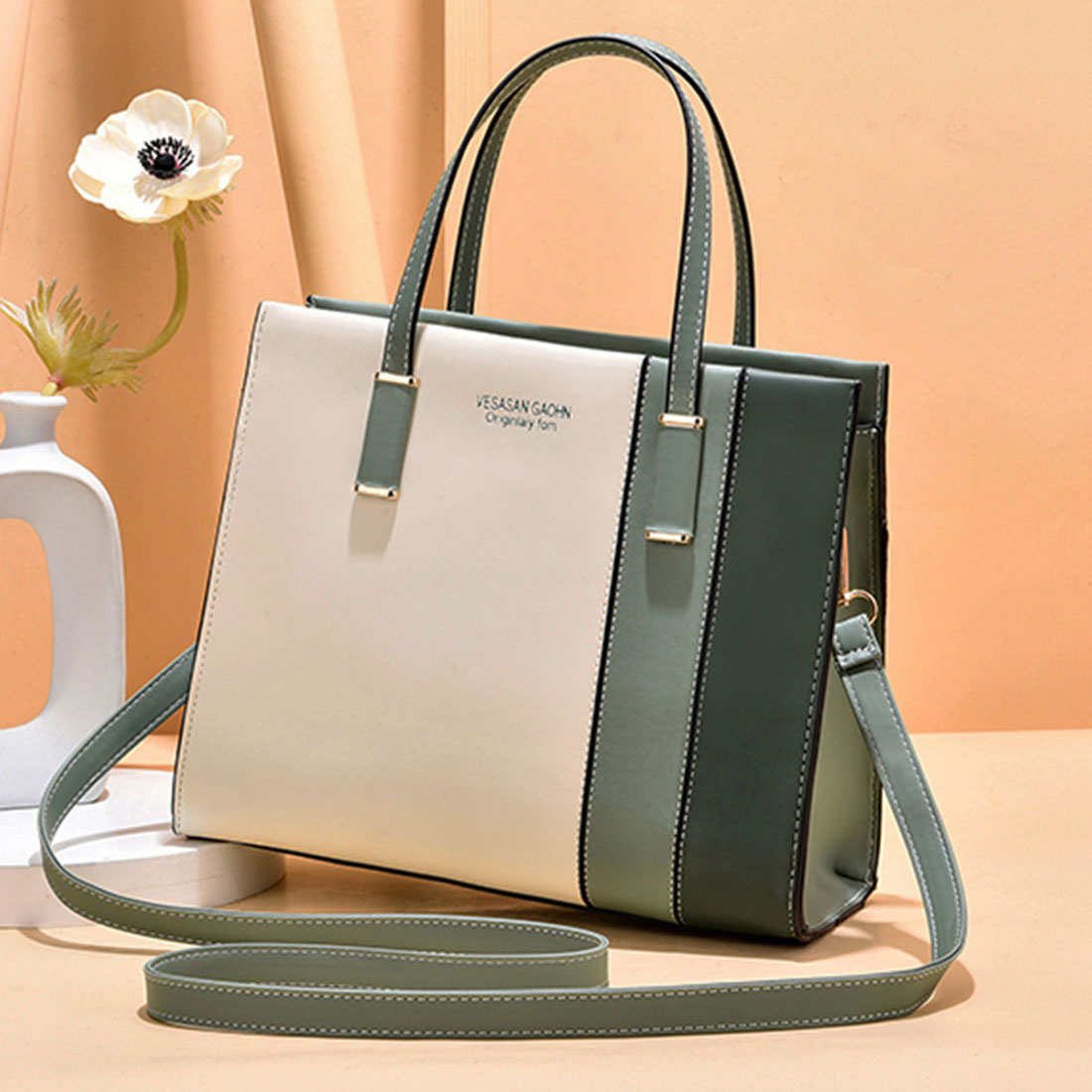 Women's color-matched handbags