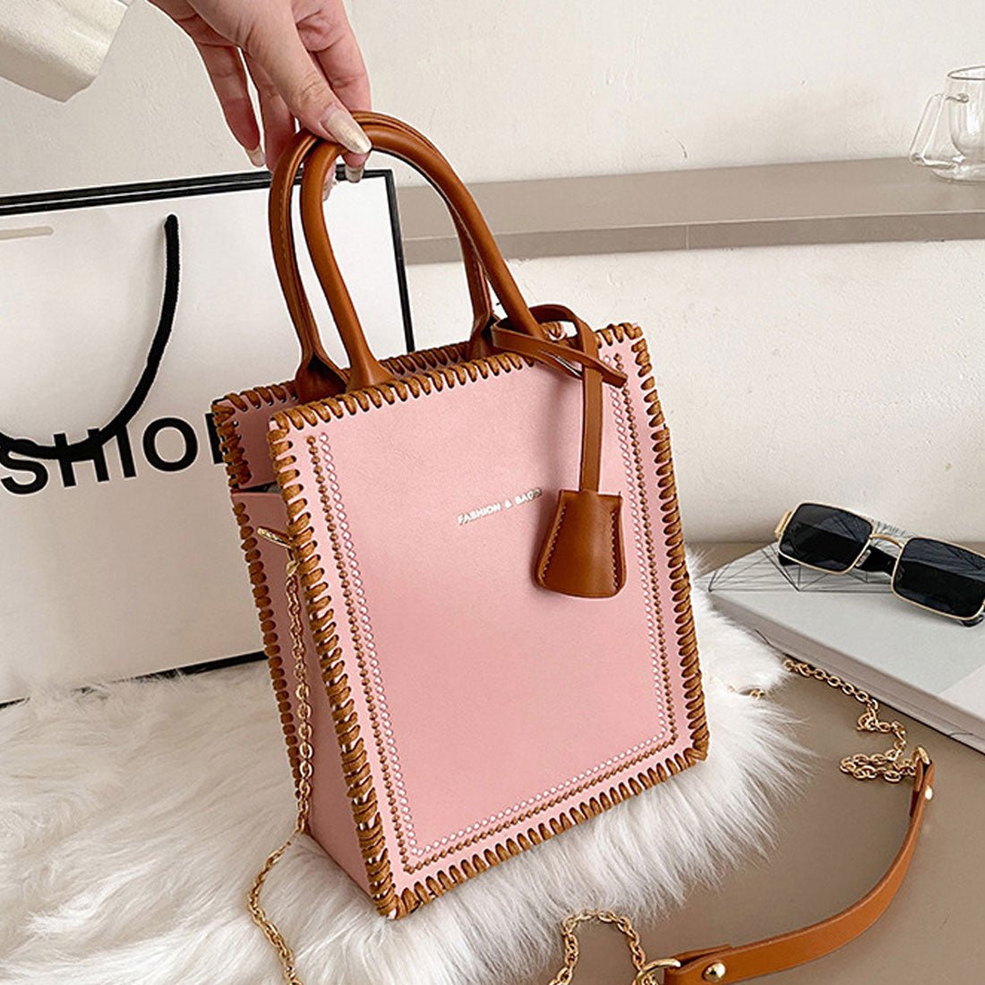 ショルダーバッグ チェーン PUレザー