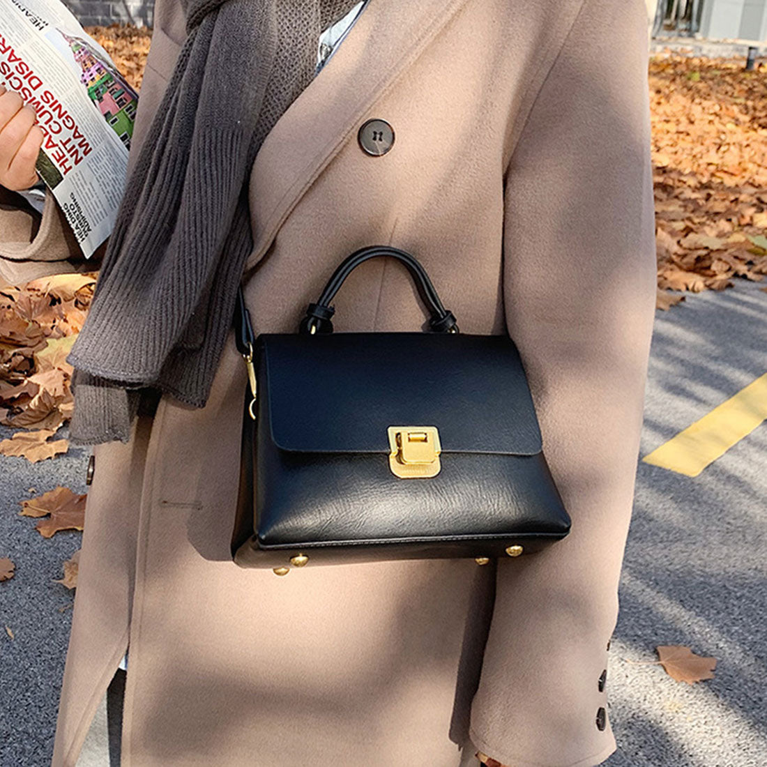 ショルダーバッグ レディース 斜め掛け ブラック