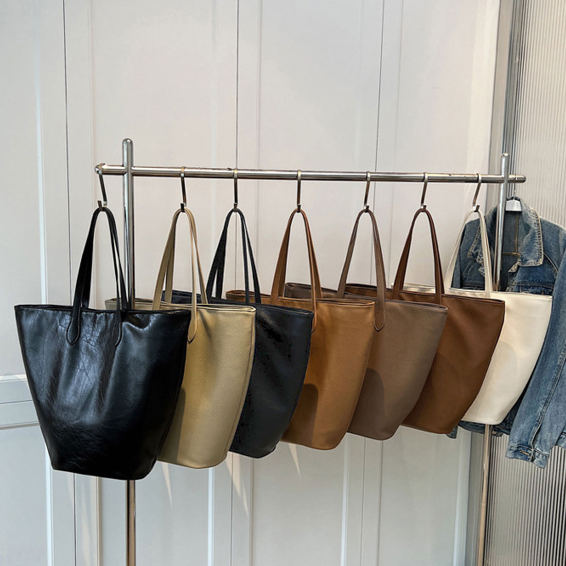 PU皮革手提袋大容量復古