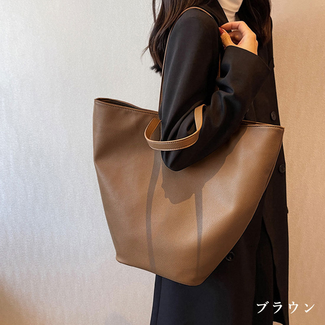 PU皮革手提袋大容量復古