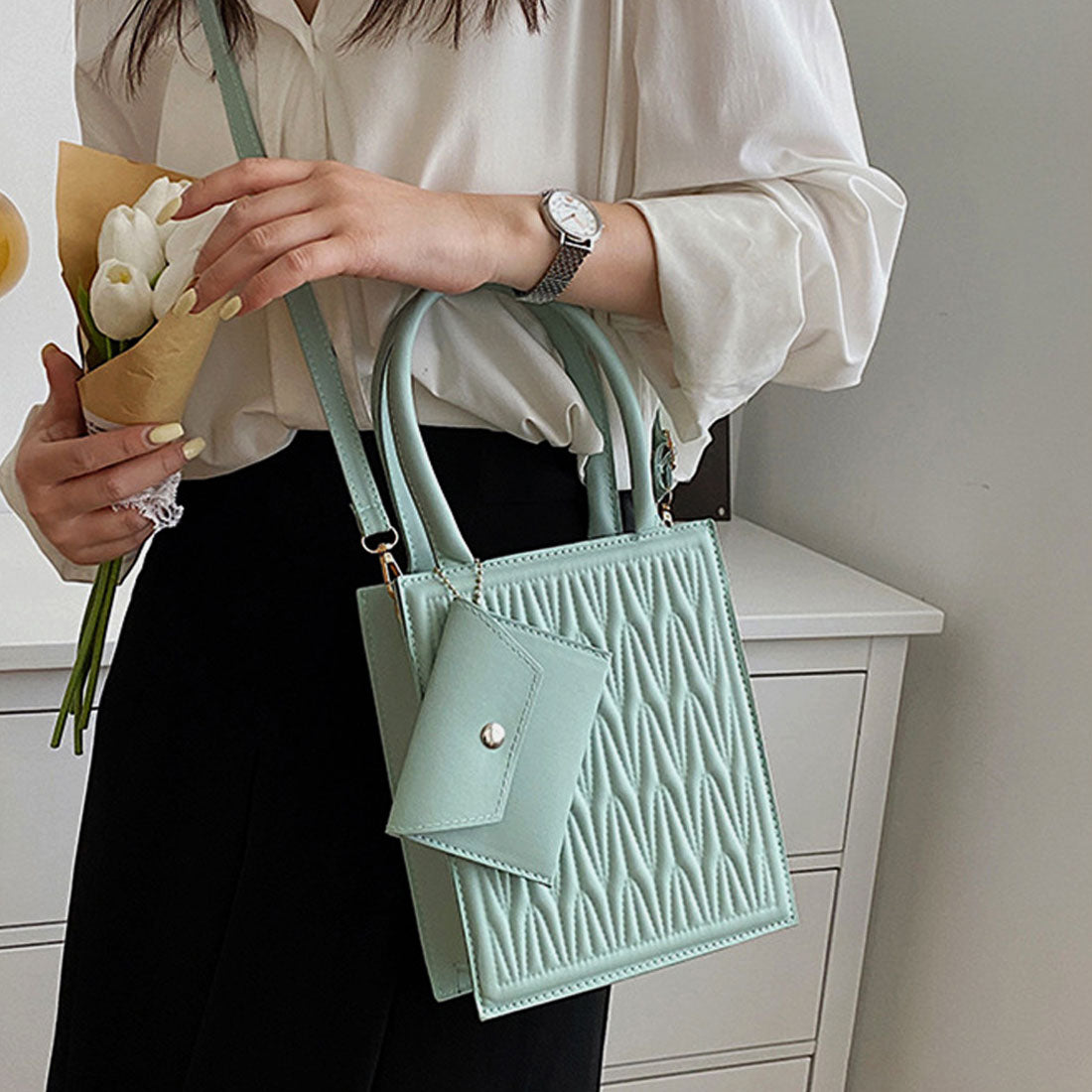 ショルダーバッグ コインケース付きセット,モスミント