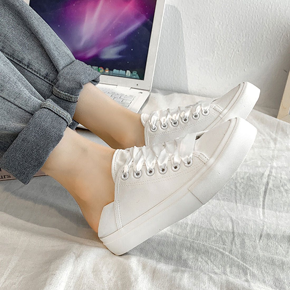 ふぁふぁ　オリーブ　38 Women's Shoes