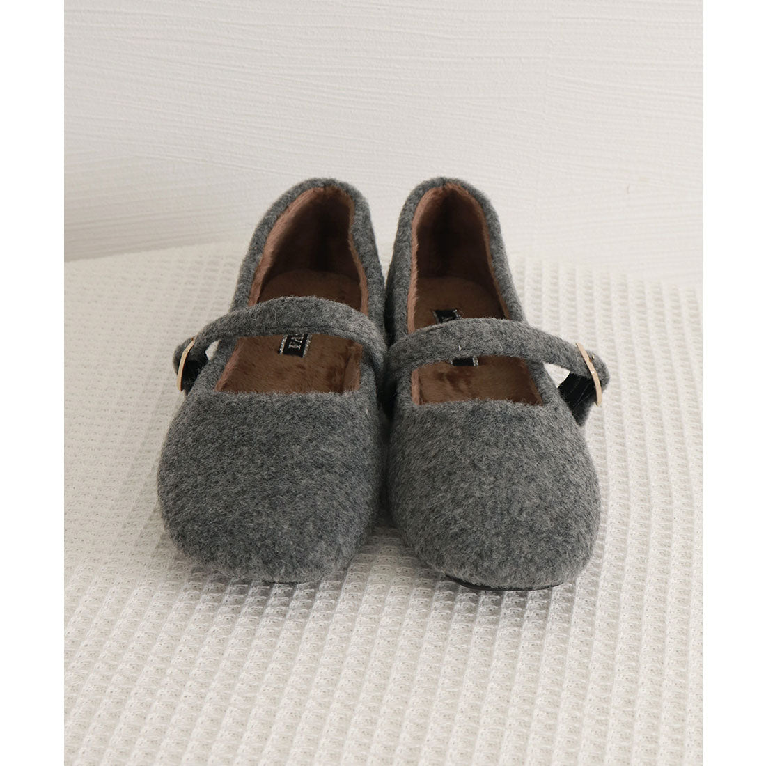 ミニミニストア miniministore メリージェーンシューズ もこもこパンプス (ブラウン) ブラウン