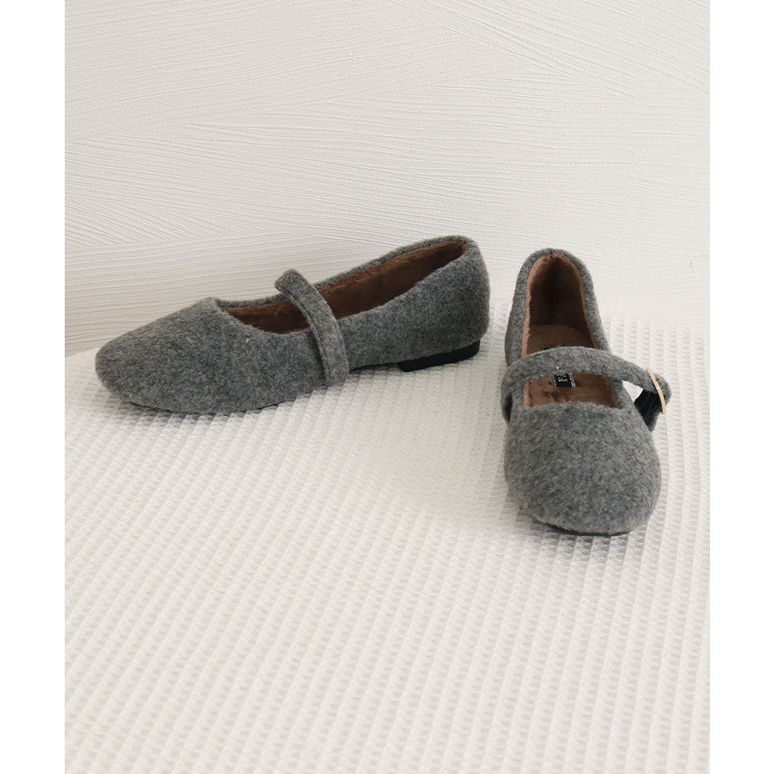 ミニミニストア miniministore メリージェーンシューズ もこもこパンプス (ブラウン) ブラウン