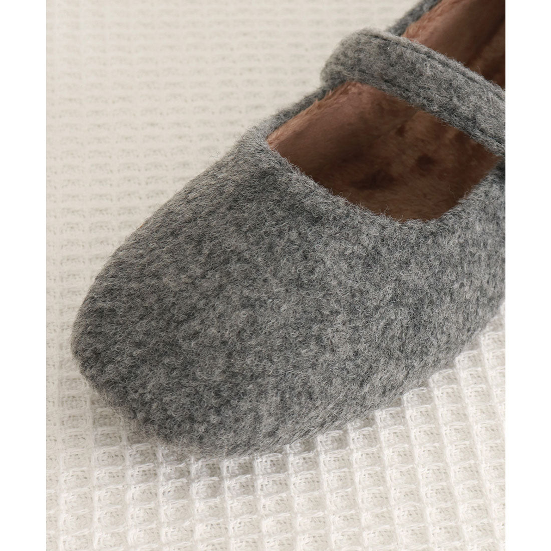 ミニミニストア miniministore メリージェーンシューズ もこもこパンプス (ブラウン) ブラウン