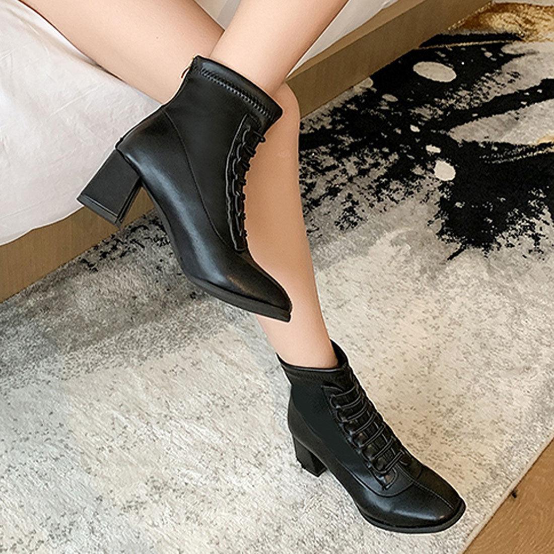 ショートブーツ 秋冬 レディース 韓国