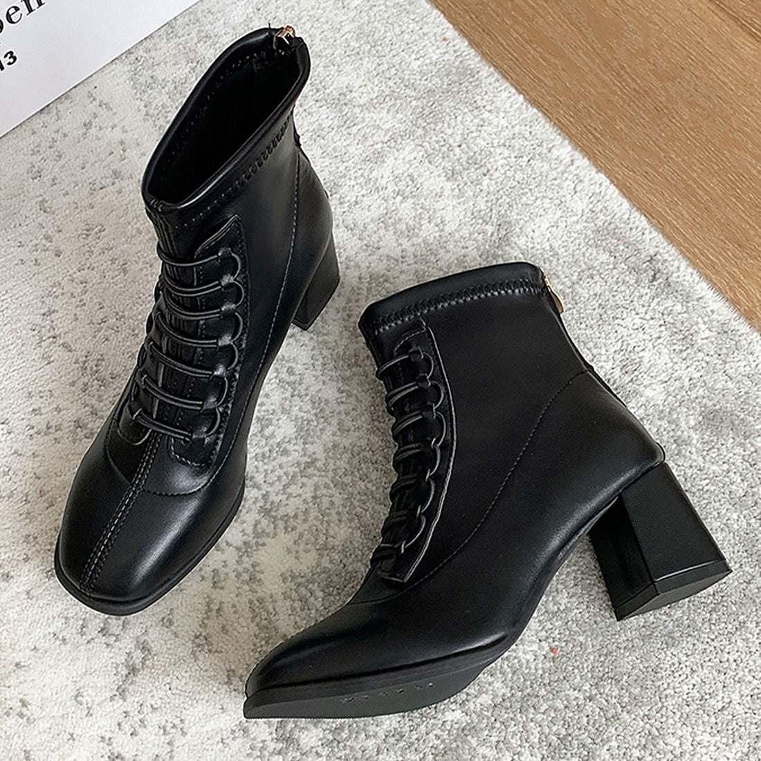 ショートブーツ 秋冬 レディース 韓国