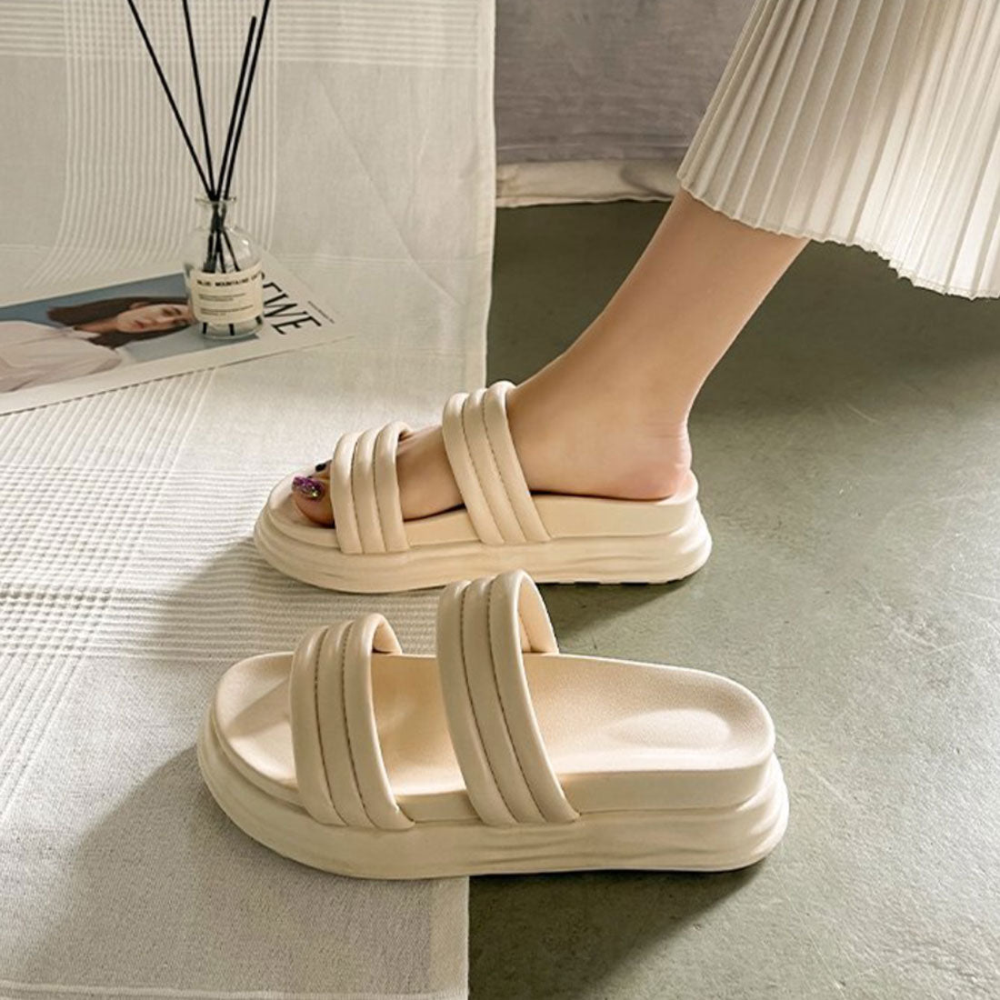 厚底サンダルレディースクロスサンダル