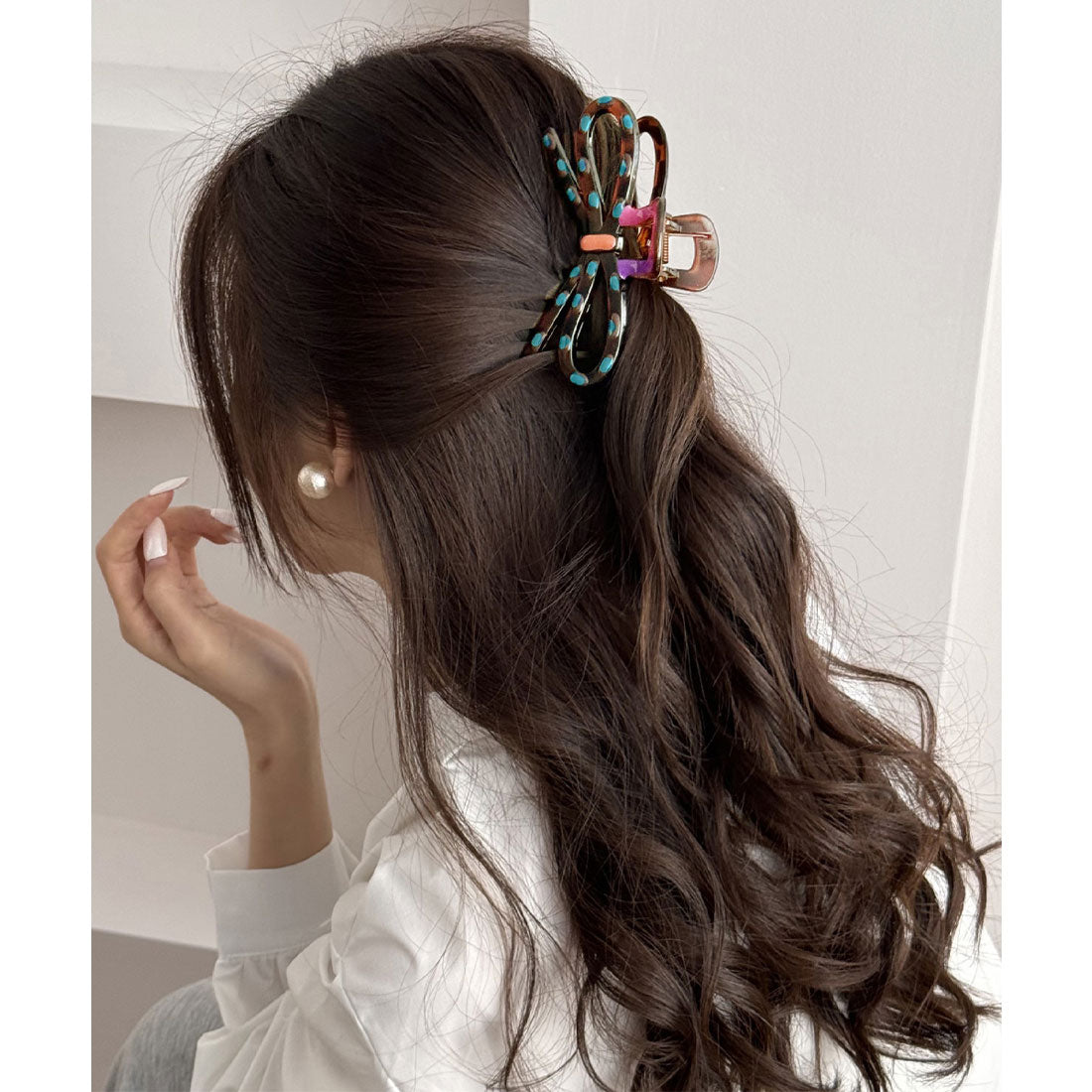 ミニミニストア miniministore バンスクリップ ドーパミン ヘアクリップ (フューシャピンク*ドット) フューシャピンク*ドット