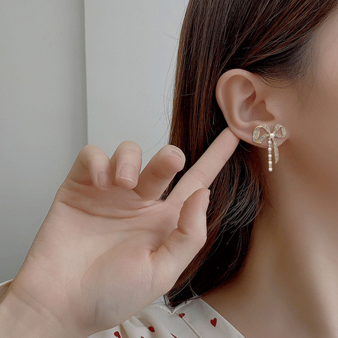 ピアス 蝶結び レディース ゴールド