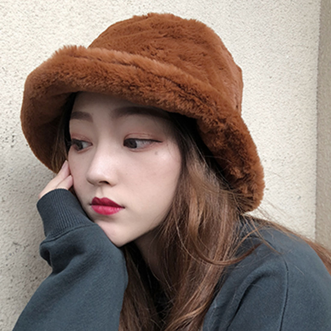 バケットハット レディース ハット ブラウン