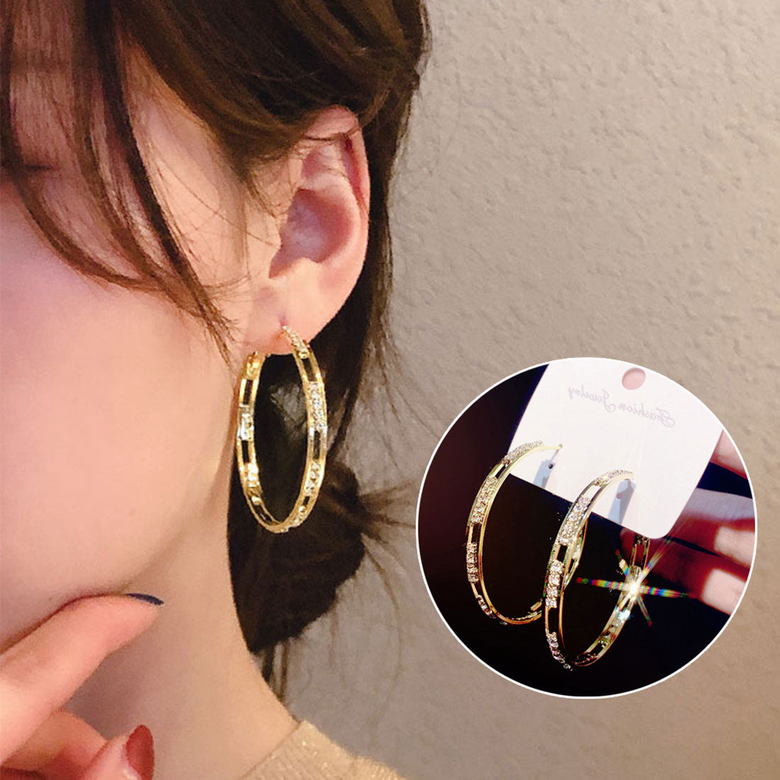 キラキラピアスサークル人気アクセサリー