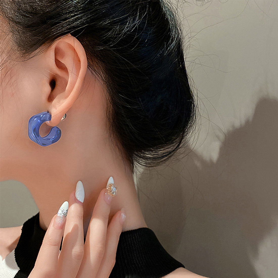 クリアピアス C型レディースフープピアス