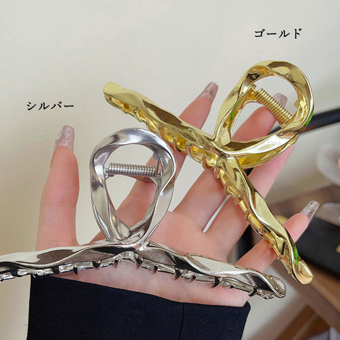 ヘアクリップ ウェーブ バンスクリップ