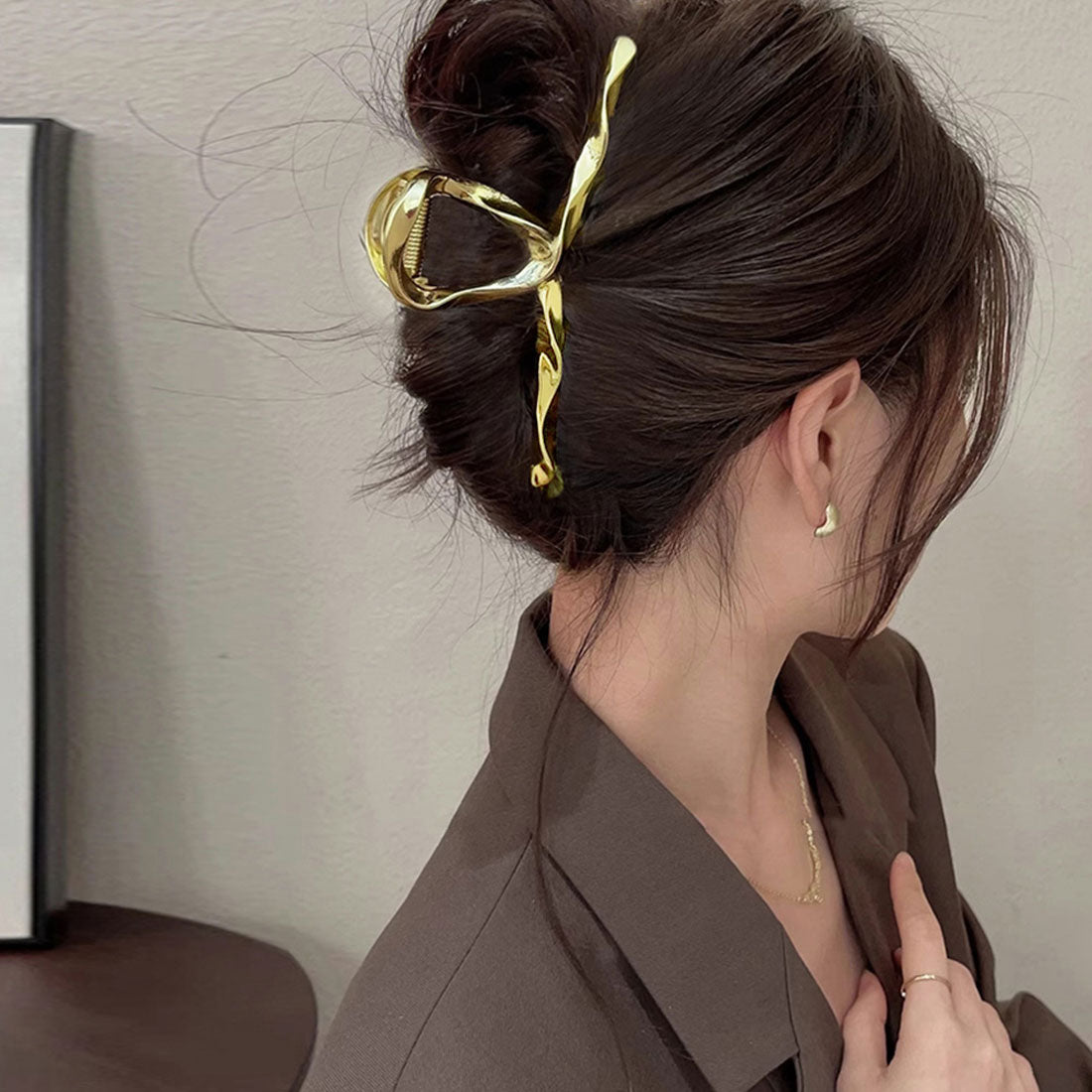 ヘアクリップ ウェーブ バンスクリップ