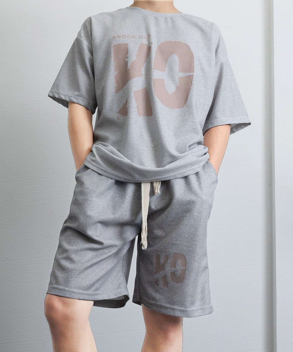ミニクロshop miniministore Men's T-shirt Set Up Short Sleeve Summer Clothes