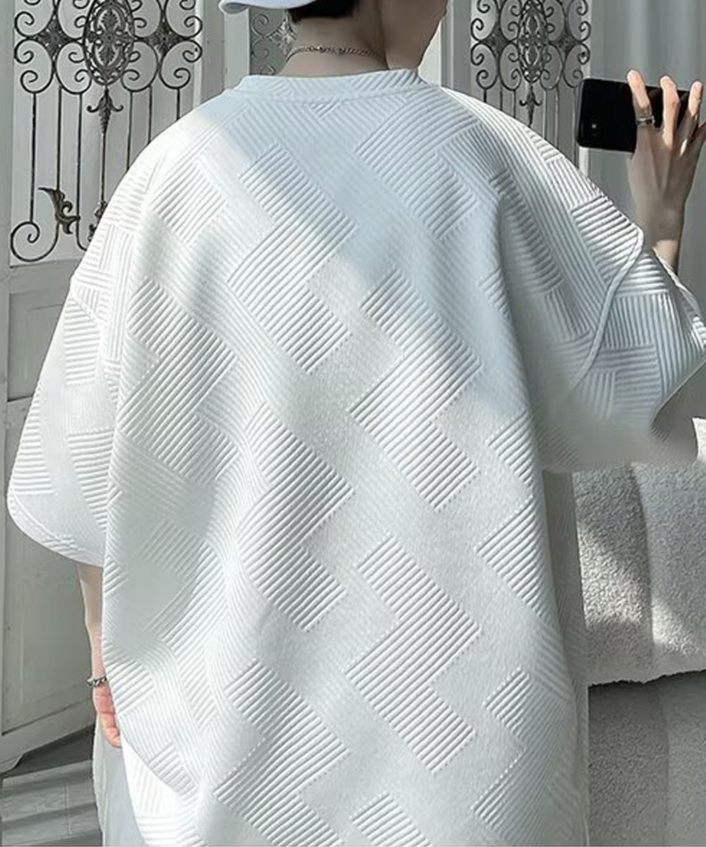 ミニミニストア miniministore ふくれ幾何学 クルーネック半袖 Tシャツ