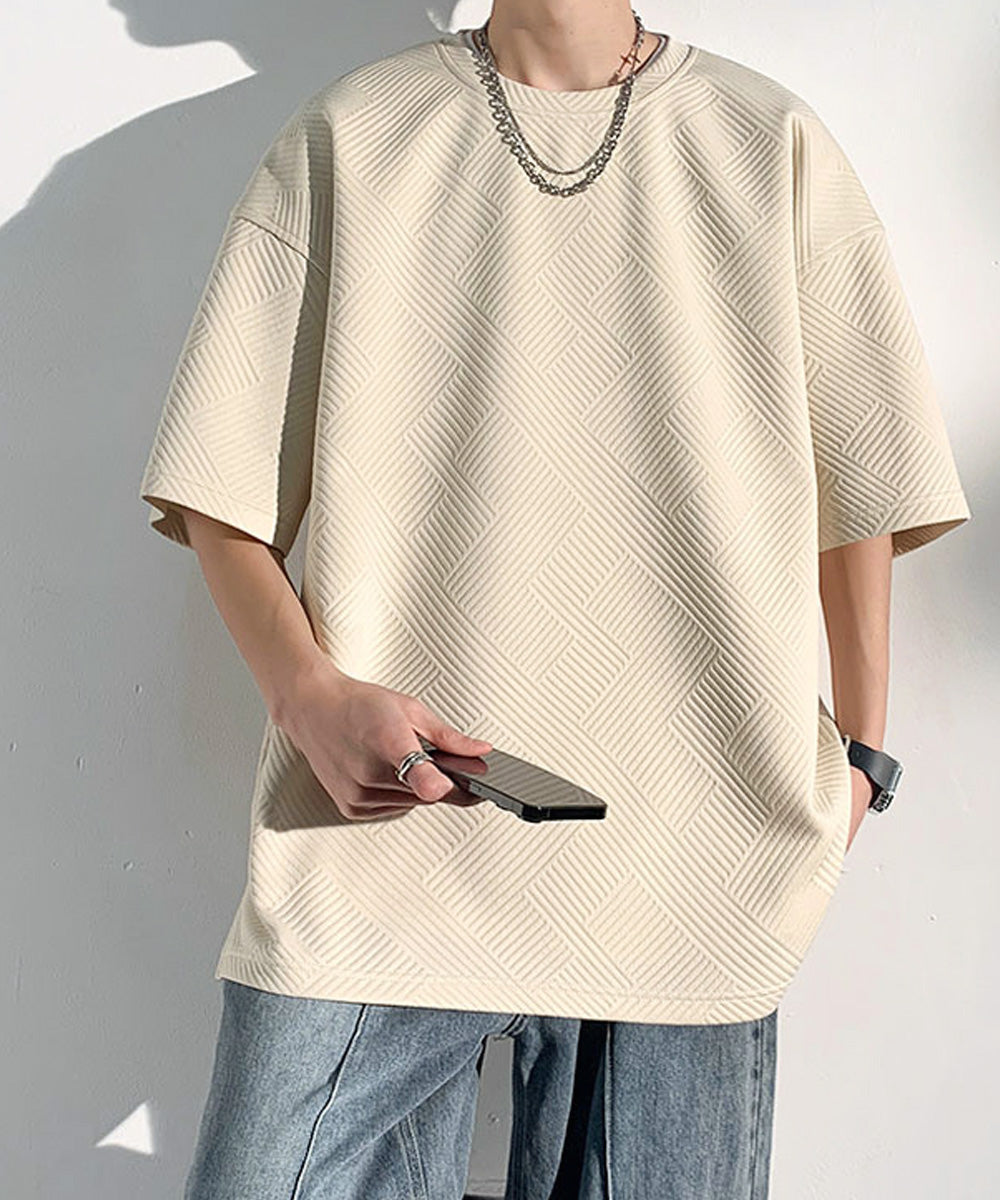 ミニミニストア miniministore ふくれ幾何学 クルーネック半袖 Tシャツ