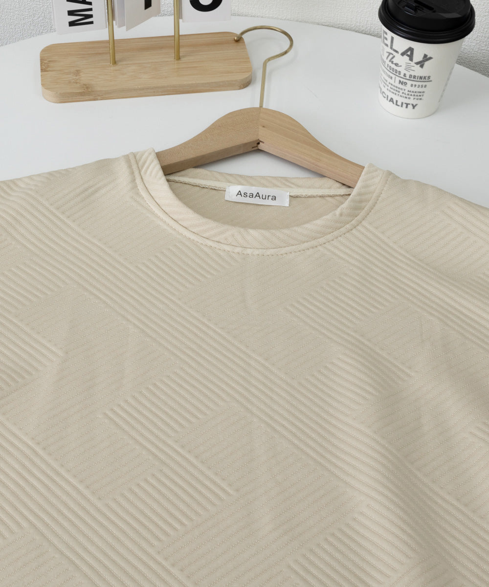 ミニミニストア miniministore ふくれ幾何学 クルーネック半袖 Tシャツ