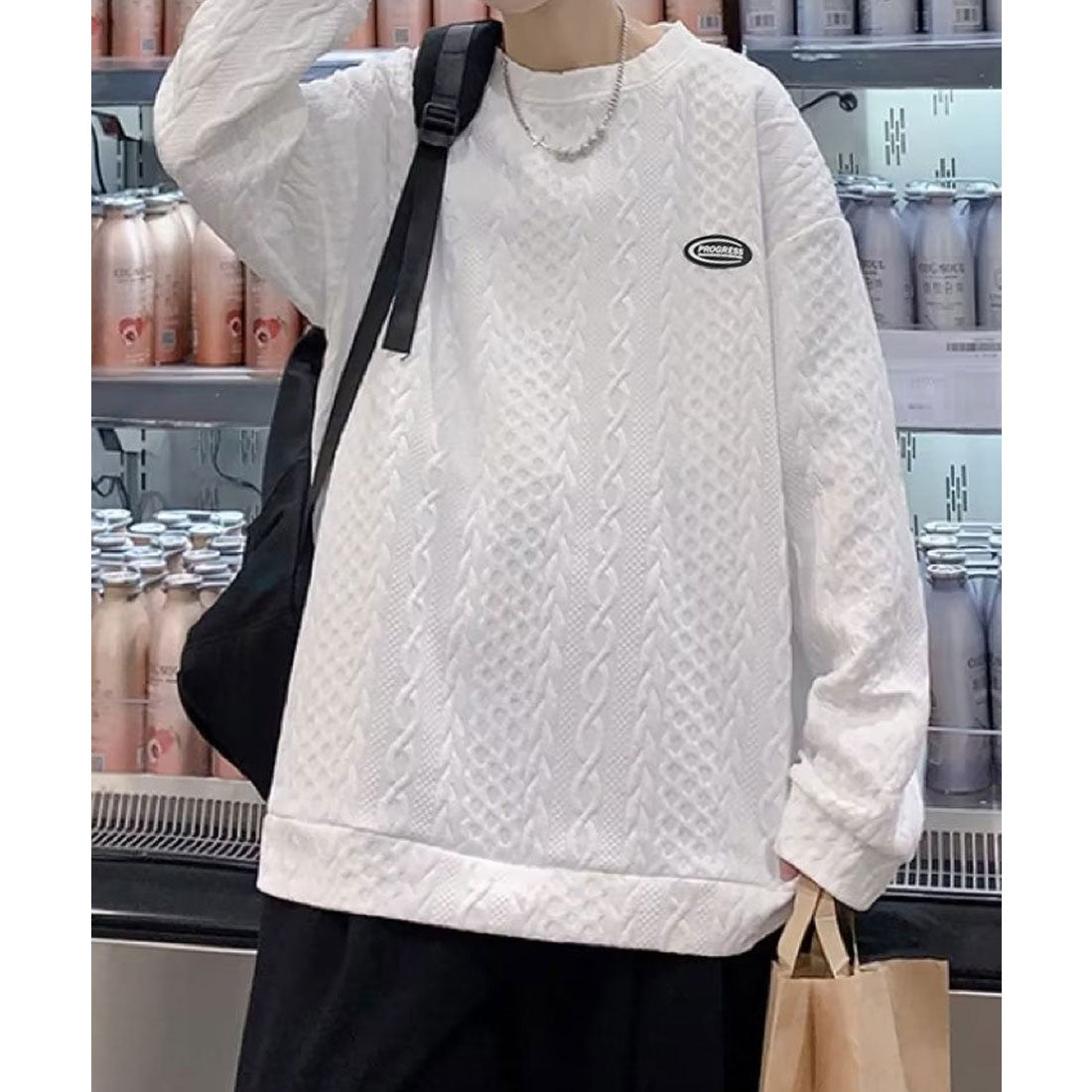 ミニミニストア miniministore トレーナー 秋服 長袖 丸襟プルオーバー