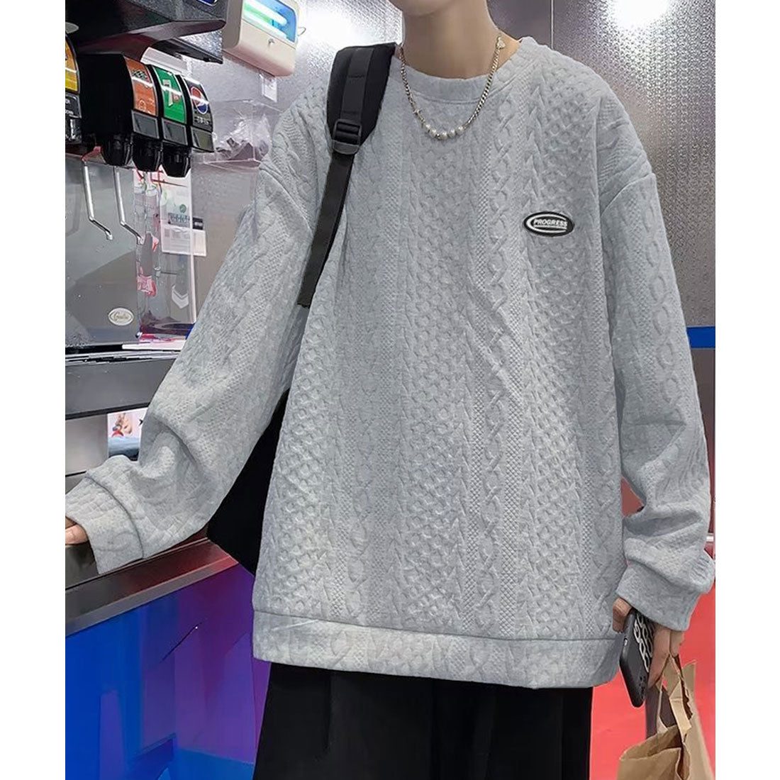 ミニミニストア miniministore トレーナー 秋服 長袖 丸襟プルオーバー