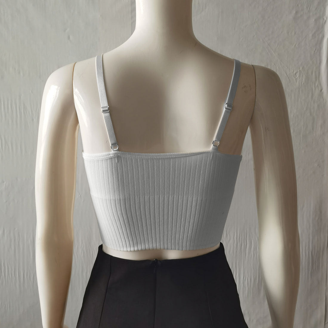 キャミソール Vネック インナー 重ね着 ブラック