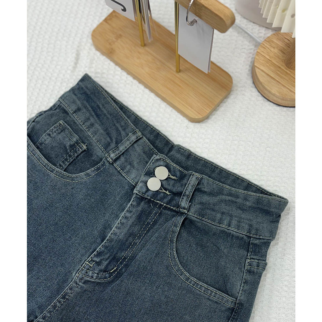 ミニミニストア miniministore セミフレアデニムパンツ 美脚デニムパンツ