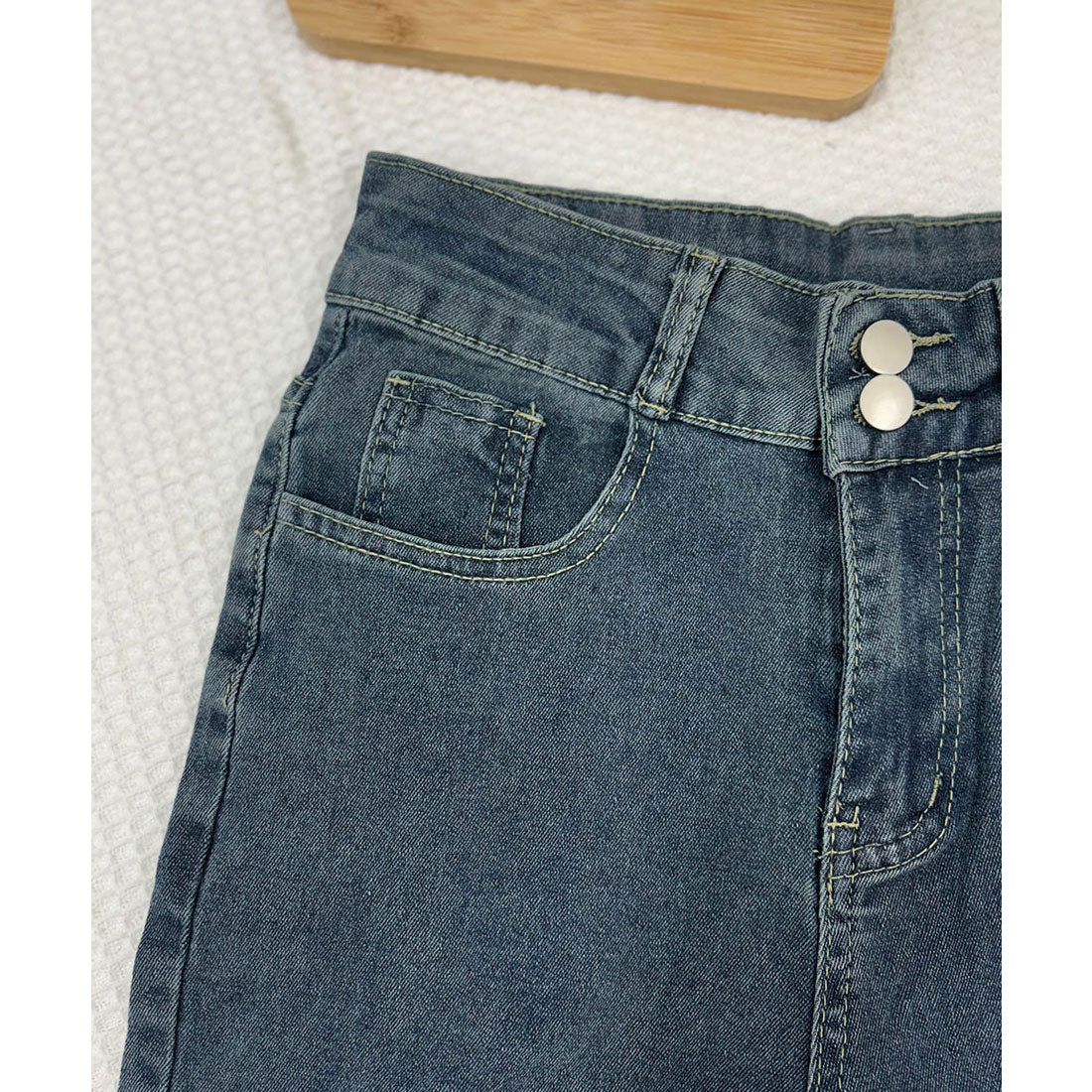 ミニミニストア miniministore セミフレアデニムパンツ 美脚デニムパンツ