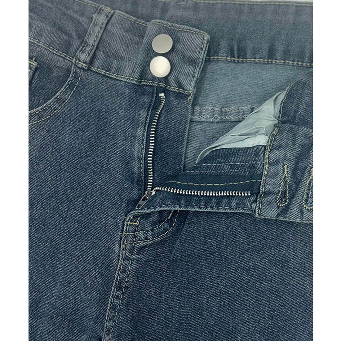 ミニミニストア miniministore セミフレアデニムパンツ 美脚デニムパンツ