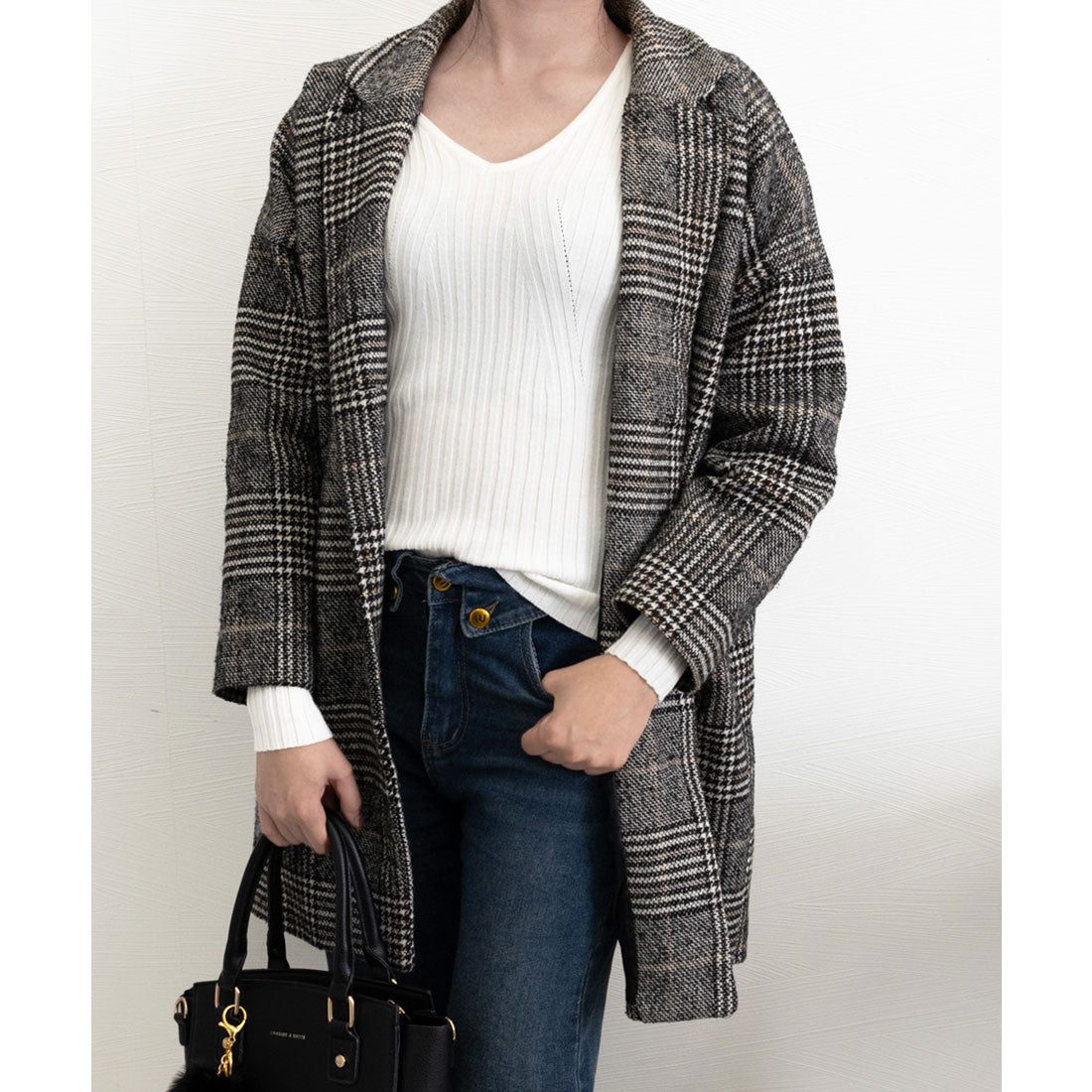 ミニミニストア miniministore ニットトップス Vネックセーター 春秋冬