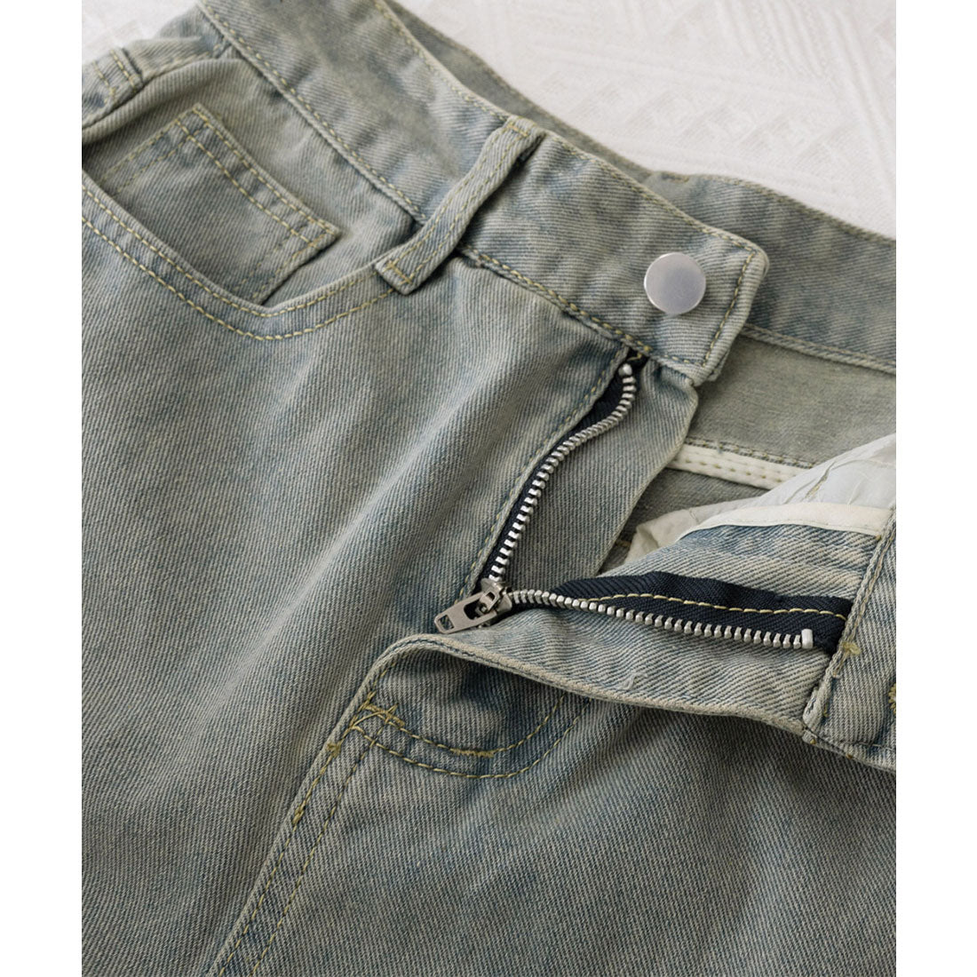 ラインストーン デニムパンツ レディース