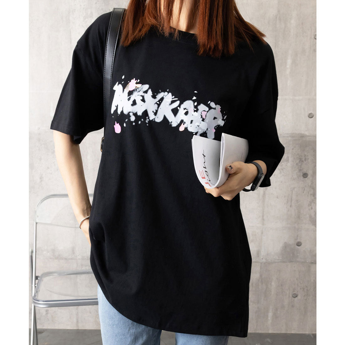 ミニミニストア miniministore ロングtシャツ ビッグシルエットTシャツ (ブラウン) ブラウン