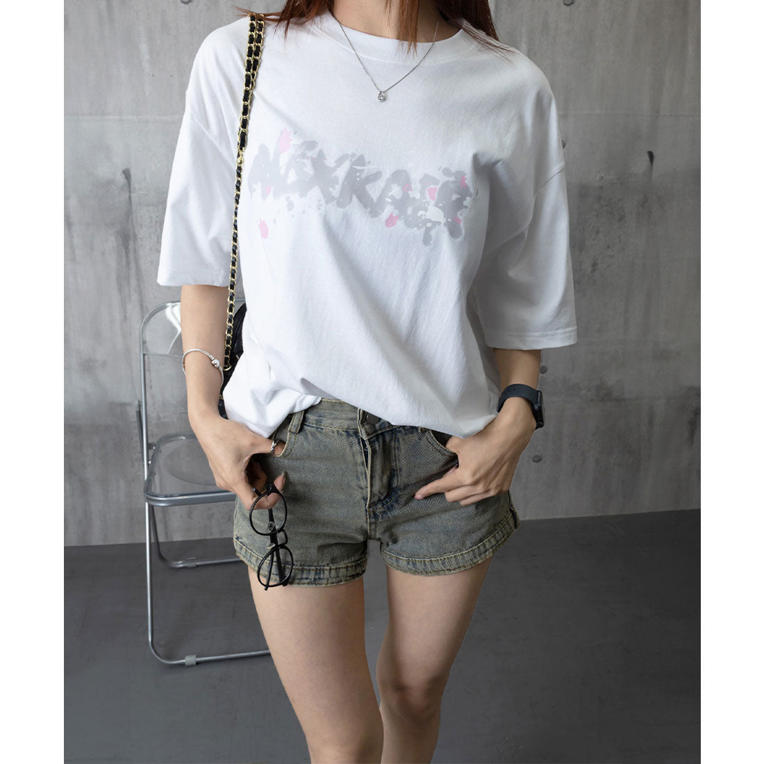 ミニミニストア miniministore ロングtシャツ ビッグシルエットTシャツ (ブラウン) ブラウン