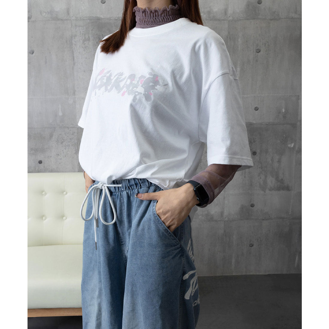 ミニミニストア miniministore ロングtシャツ ビッグシルエットTシャツ (ブラウン) ブラウン