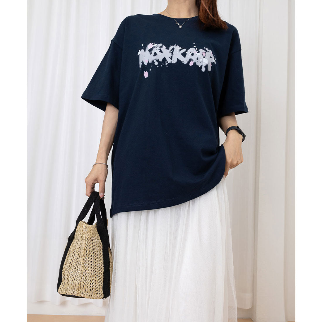 ミニミニストア miniministore ロングtシャツ ビッグシルエットTシャツ (ブラウン) ブラウン